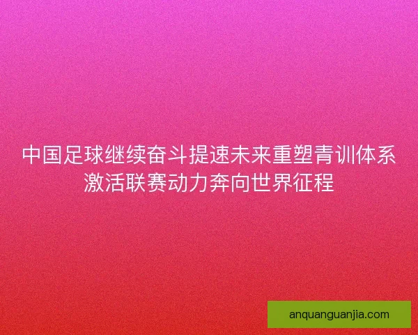 中国足球继续奋斗提速未来重塑青训体系激活联赛动力奔向世界征程 中国足球继续奋斗提速未来重塑青训体系激活联赛动力奔向世界征程